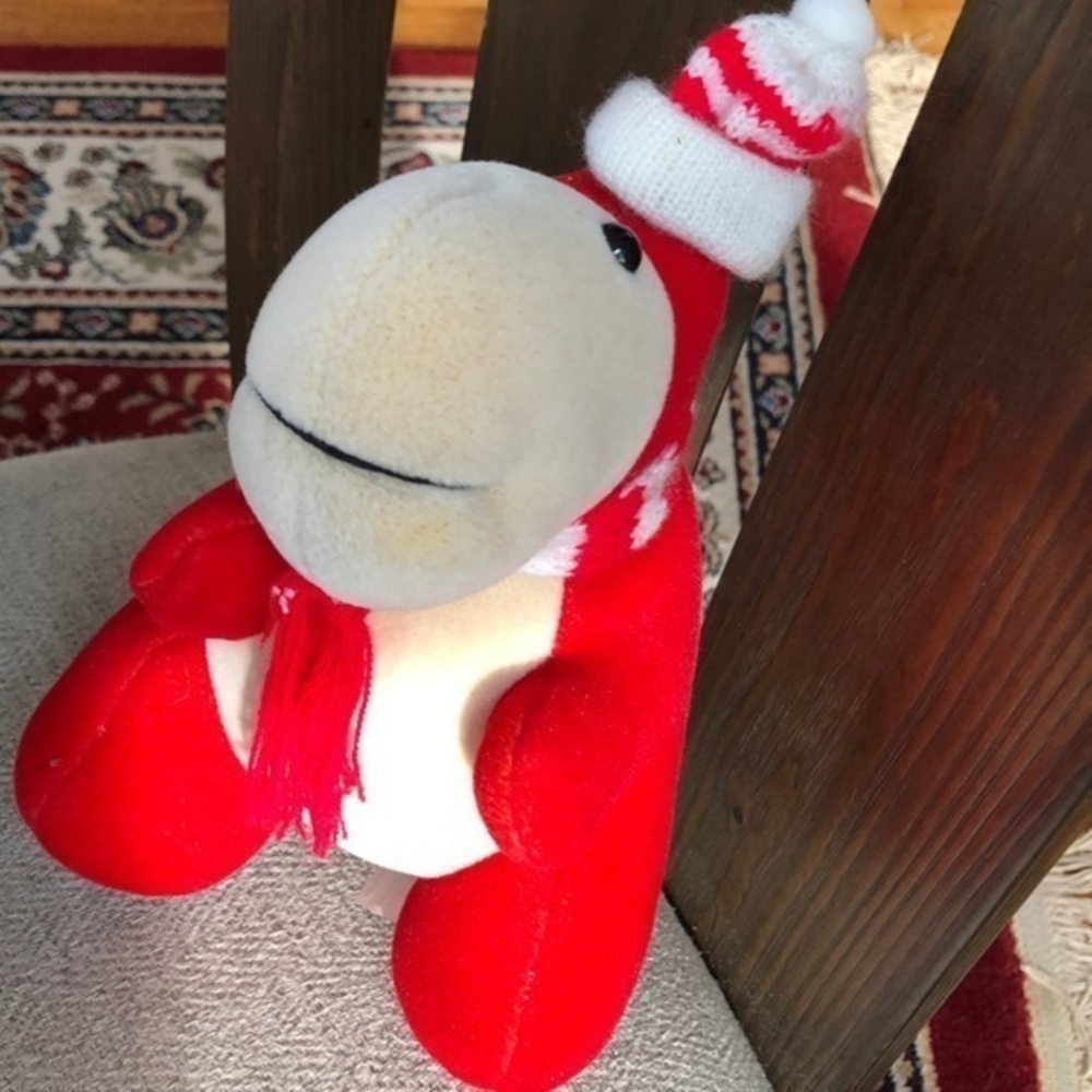 Vntg telco creation 1986 Christmas plush dinosaur